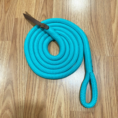 8' Turquoise Lead Rope w/ Loop & Popper