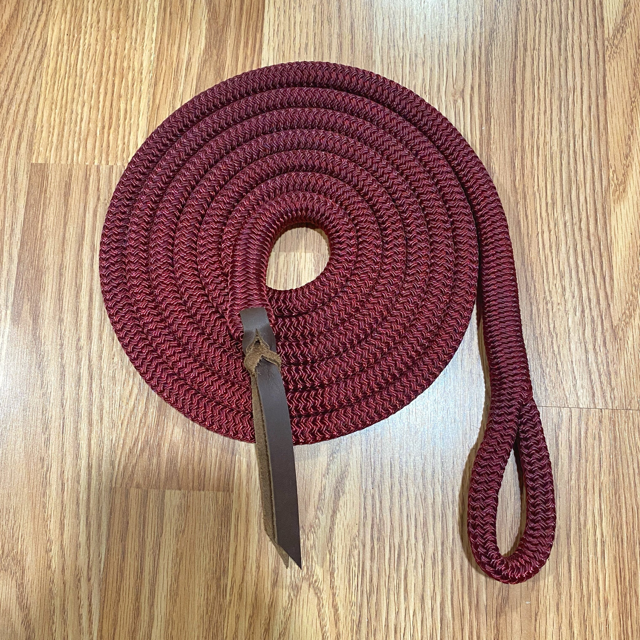 10' Burgundy Lead Rope w/ Loop & Popper