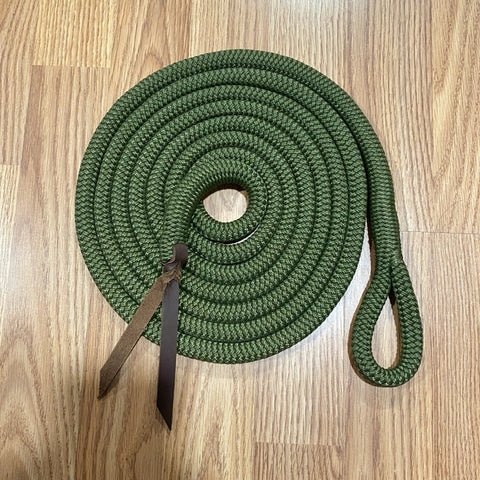 12' Olive Green Lead Rope w/ Loop & Popper