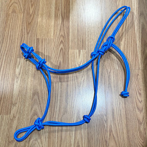 Blue 4-Knot Rope Halter - Horse Size