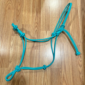 Turquoise 4-Knot Rope Halter - Horse Size