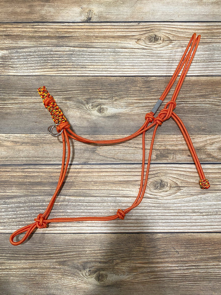 Yacht rope sidepull halter braided noseband